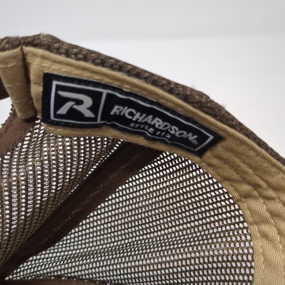Twin Troller Ambassador Trucker Cap Brown OS Adjustable Mesh Back Richardson - Picture 9 of 10
